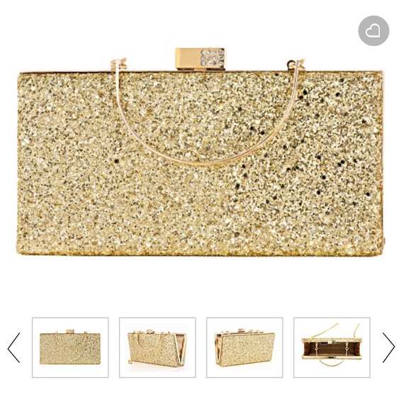 Gold glitter clutch - Picture 2 of 4